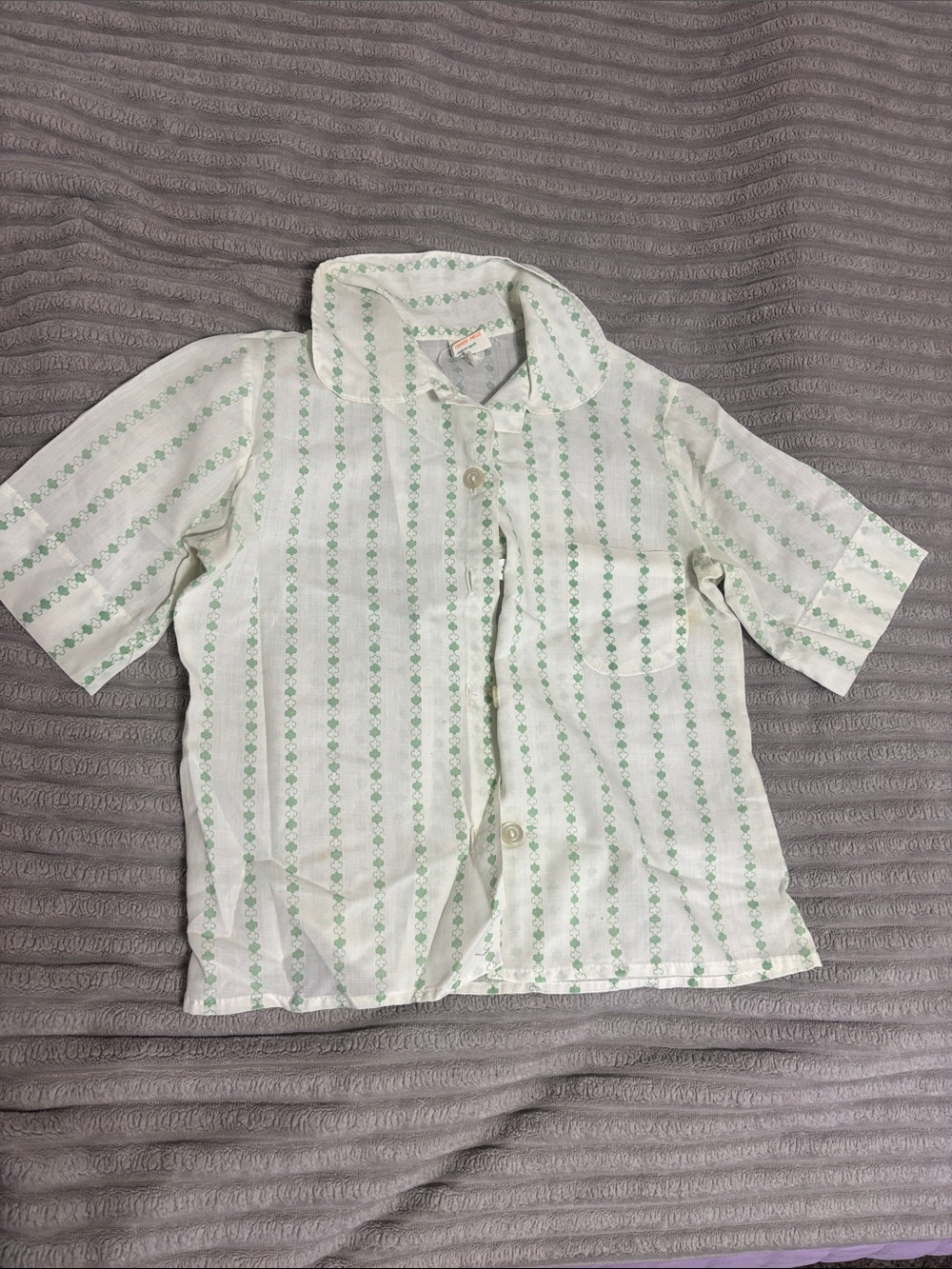 Kids Girls Scout Striped Button-Up Shirt